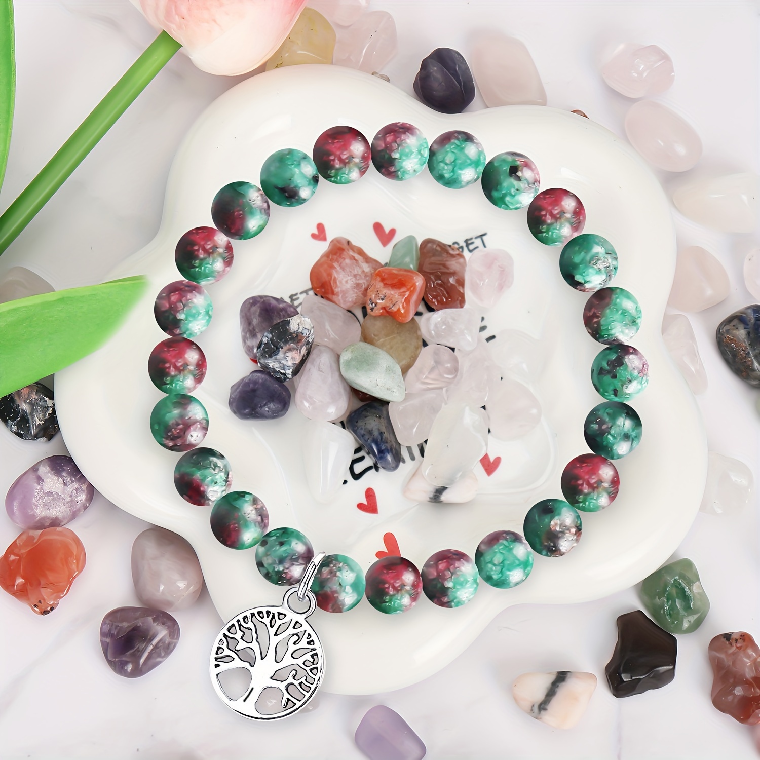 Elegant Tree of Life Pendant Bracelet with Gift Box, Valentine's Day